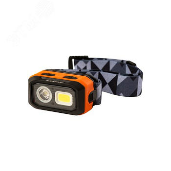 Фонарь налобный аккум. MAXPILER MHF-02 (500-120 Лм, LED SMD+COB, 55*, 4 реж, 1,2-10ч, инд. заряда)