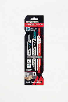 Набор пилок д/лобзика METALLICA Ultra №7 Progressor: T123X/T345XF/T234X, универсал, в карт., 3шт Набор пилок д/лобзика METALLICA Ultra №7 Progressor: T123X/T345XF/T234X, универсал, в карт., 3шт