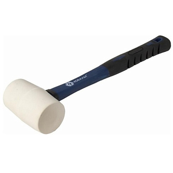 Киянка КОБАЛЬТ 225 г (45 мм), белая резина, фибергласовая рукоятка					