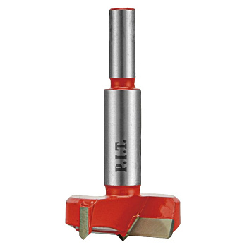 Сверло Форстнера с карбидными вставками P.I.T. Ø15x88мм, круглый хвостовик, центр. шип (AWOD02-0015)