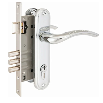 Замок врезной c/руч. АЛЛЮР 132/3 СР хром 4кл.