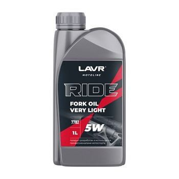 Масло вилочное LAVR MOTO RIDE Fork oil very light  5W 1л