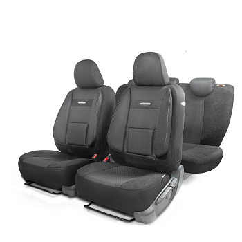 Авточехлы COMFORT, анатом. поддержка, велюр,11 предм.,карман, 6 молнийжаккард полипропилен, "Аташе"
