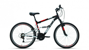 Велосипед ALTAIR MTB FS 26 1.0 (26"18ск, рост 16) черный/красный