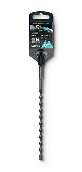 Бур по бетону SDS-plus METALLICA Optima 8х210/150 мм, напайка с центром, 2 спирали