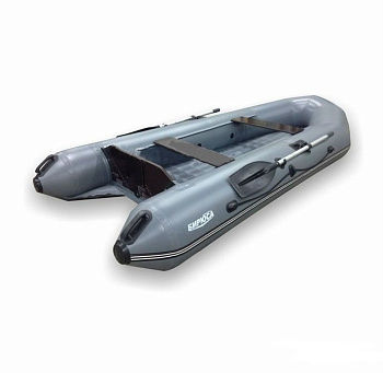 Лодка ПВХ "Бирюса-325"надувное дно, серая