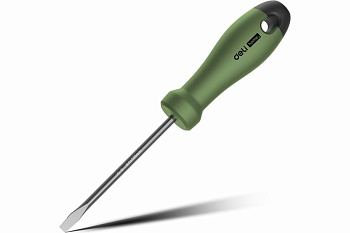 Отвертка двухсторонняя DELI "Home Series Green" HT1055L SL5+PH1 длина жала 100мм