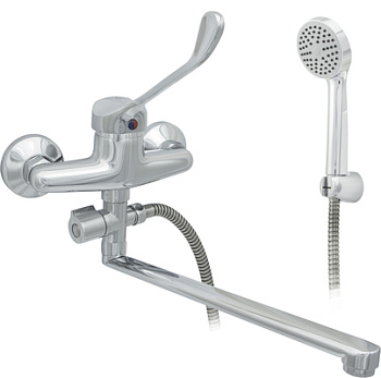 Смеситель в/д однорук. ЦС-СМ 300/1-4 D35 М-44 плоский излив L-300 мм (ХИРУРГ)