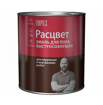 Эмаль для пола быстросохнущая Расцвет золотисто-коричневая 1.9 кг