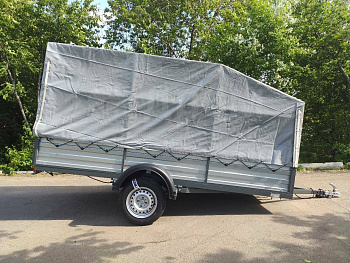 Автоприцеп Русич 325 краш. серый, рессор. подвеска 3,22*1,5*0,4 + тент