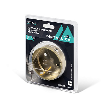 Коронка алмазная METALLICA Optima 82x55 мм, #80, по стеклу, плитке