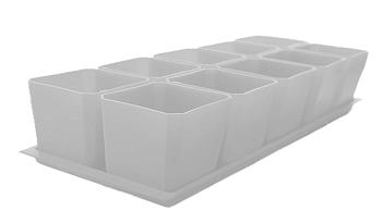 Набор горшков/рассады 10х0,75л белый