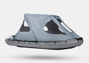 Тент ходовой с каркасом для лодки Gladiator 330 серый Тент ходовой с каркасом для лодки Gladiator 330 серый