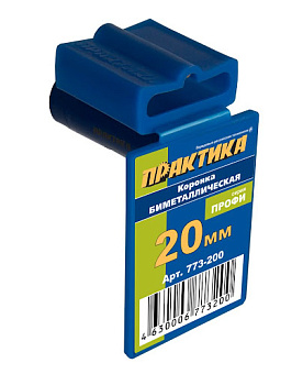 Коронка биметаллическая ПРАКТИКА 20мм, клипса (1шт)