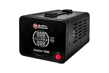 Стабилизатор напряжения напольный QUATTRO ELEMENTI Stabilia 1000 (1000 ВА, 140-270 В) 0,8кВт Стабилизатор напряжения напольный QUATTRO ELEMENTI Stabilia 1000 (1000 ВА, 140-270 В) 0,8кВт