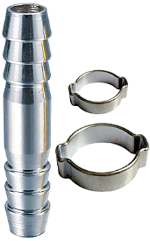 Переходник 10мм елочка на елочку с 2-мя обжимными кольцами 10х15мм_блистер 1шт