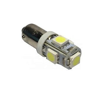 Светодиод 24V T8-03 (5SMD size 5050) T4W (BA9S) белый TM NORD YADA																							