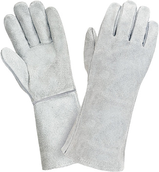 Краги спилковые 5-ти палые "Люкс"красные и зелёные