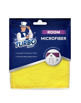 Салфетка антипыль "TURBOMAG" ROOM, микрофибра 250г/м2, 30*30 см, 1 шт.