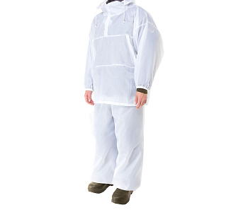 Костюм зимний маскировочный Метель цвет Белый ткань Шелк (Размер 50-56, Рост 176-182) Костюм зимний маскировочный Метель цвет Белый ткань Шелк (Размер 50-56, Рост 176-182)