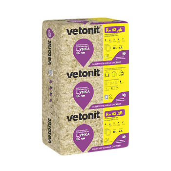 Утеплитель Vetonit Шумка 50х610х1000/Е (0,305м3/6,1м2)