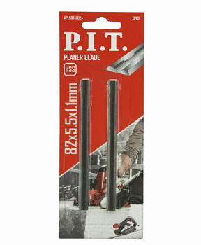 Ножи для рубанка P.I.T. 82x5,5х1,1 мм, 2 шт, TCT, двусторонние (APLS09-082B)