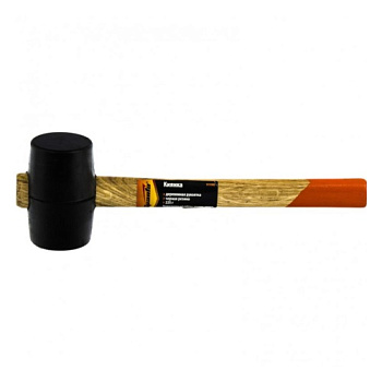 Киянка 225г, 45мм, деревянная рукоятка, резиновая черная Sparta