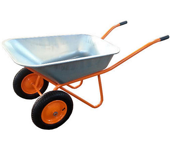 Тачка строит. 2-колес. MAWIPRO оранж 110л., 0,7мм.,250кг., PU16"(4,00х8) 20мм