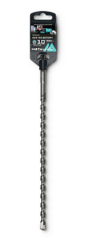 Бур по бетону SDS-plus METALLICA Optima 10 х310/250 мм, напайка с центром, 2 спирали