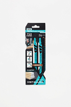 Пилки д/лобзика METALLICA Optima T13, 105/75мм шаг 3мм, HCS встреч/зуб, быстр. рез, по дереву 2шт