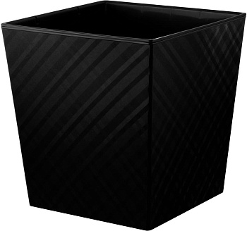 Горшок для цветов InGreen Manhattan CUBE 301 х 301 мм, 22 л c дренажной вставкой оникс