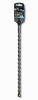 Бур по бетону SDS-plus METALLICA Optima 12 х360/300 мм, напайка с центром, 2 спирали