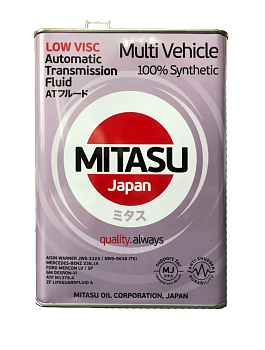 Жидкость для АКПП MITASU LOW VISCOSITY MV ATF синт. 4л 