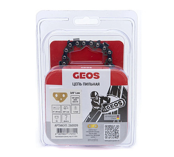 Цепь пильная GEOS 63LC 55 (16", 3/8" Low, 1.3мм, 55 хвостовиков, долото)