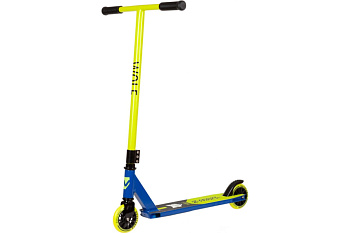 Самокат NOVATRACK WOLF EL, PU колеса алюм.ободом, зажим 3 болта, стальной,черно-синий