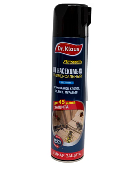 Аэрозоль УНИВЕРСАЛЬНЫЙ Dr.Klaus (от тараканов, муравьев, мух, ос и др. насекомых), баллон 250 мл
