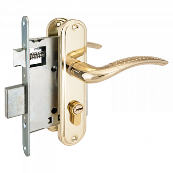 Замок врезной с/руч АЛЛЮР 3В 4-132 CP хром, GP латунь