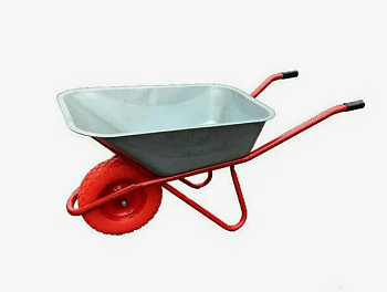 Тачка строит. 2-колес. MAWIPRO оранж 110л., 0,7мм.,250кг., PU16"(4,00х8) 20мм