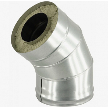 Сэндвич-отвод 135*, раструб, 150*220 Н+Оц, 1,0мм 0,5мм (К)