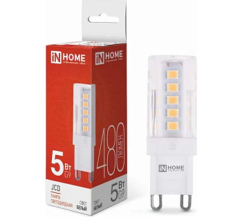 Лампа светодиодная  LED-JCD 230В 9Вт G9 4000К 860Лм  IN HOME