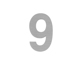 Цифра "9" самоклеящаяся SS304 (50х30) (FUARO) SSC сатинированный хром (46955) (FUARO)