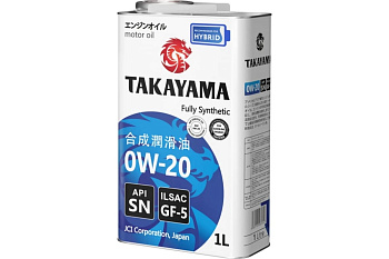 Масло TAKAYAMA SAE 0w20 ILSAC GF-5,  API SN 1л (металл.)
