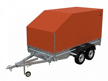 Прицеп 2хосный Универсал 121320  ЕВРОR13,4*98 + тент с каркасом (320*1300) пор кл.