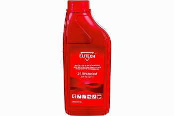 Масло 2-х тактное API TC, M/F 3 1л. ELITECH 2002.000100