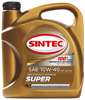 Масло SINTEC Супер 3000 SAE 10W40 API SG/CD п/с 4л