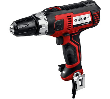 Дрель-шуруповерт ЗУБР 400Вт, 0-450/0-1800об/мин, сетевая