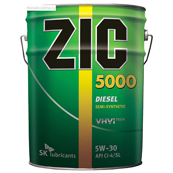 Масло моторное ZIC X5000 5W30 CF-4/SG 20л. п/с