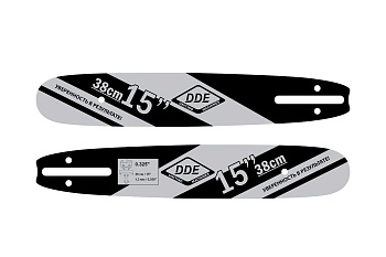 Шина пилы цепной сварная DDE 15"/38 см-325"-1,3-64z (для цепи 20BP/LP,95VPX) (H136-142,353,435-450) 