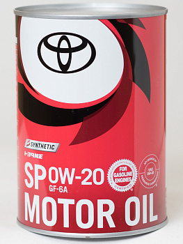 Масло моторное TOYOTA 0W20 1л SP GF-6A (металл)