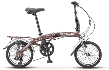 Велосипед STELS Pilot-370 (16" 6ск) (голубой) коричневый/хром